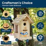SparkJump Premium Wooden Bird House Kit - Build it Yourself Birdhouse - Birdhouse Kits for Adults to Build - Woodworking Adult Crafts & DIY Bird House