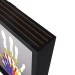 CHERRY CHEERS Family Handprint Kit, DIY Craft Keepsake Wooden Frame, Endless Gift Set, Non-Toxic Paints, Transparent Sheets (Black)