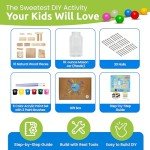 SparkJump DIY Wood Building Kits for Kids | Kids Wood Projects for Creative Fun | STEM Teaching Woodworking Kit for Kids | Great Gift Idea for Crafts for Boys & Girls (Candy Dispenser, 1-Pack)