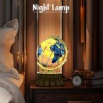 RMOKA 3D Wooden Puzzles for Adults Illuminated Globe with Stand 188pcs 3D Puzzles Model Kit Built-in LED Music Box Stem Toys Gifts for Adults/Teens