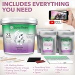 Luna Bean Huge Oversize XL Family Hand Casting Kit – Family Size Hand Molding Kit – Casts 6 Hands Comfortably Adults & Kids, Gifts for Family with Kids - Thanksgiving Gifts
