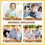 Jinei 50 Sets Wheat Straw Utensils Reusable Travel Utensils Set with Case Portable Spoon Knife Forks Dinnerware Eco Friendly Cutlery for Kids Adults Camping Utensils (Green, Beige, Pink, Blue)