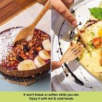 Premium Quality100% Biodegradable Cutlery Made of Vegetable Fibers, 300 PCS of 6.7” Long Heavy-Duty and Splinter Free Eco-Friendly Spoons, Forks & Knives, Perfect Sustainable Cutlery for All Occasions