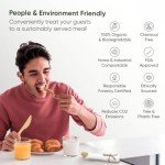 EcoPreps Premium Pre-Rolled Napkin and Bamboo Cutlery Set (50 Pack, 200 PCS) 100% Biodegradable, Eco-Friendly, Disposable Wrapped Cutlery - Includes Pre-Wrapped Bamboo Forks, Knives, Spoons, & Napkins