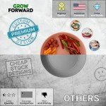 Grow Forward 24-piece Premium Wheat Straw Dinnerware Sets for 8 - Dinner Plates, Dessert Plates, Cereal Bowls - Unbreakable Microwave Safe Plastic Plates and Bowls Sets, RV, Camping Dishes - Tropical