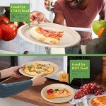 Gezond 400pcs Compostable Paper Plates Set Eco-friendly Heavy-duty Disposable Paper Plates Cutlery Includes Biodegradable Plates, Forks, Knives, Spoons, Cups and Straws for Wedding Party