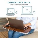 LAPGEAR Extra Large Bamboo Lap Desk - Chestnut - Fits up to 17.3 Inch Laptops - Style No. 91692