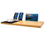 Bookaholic Lap Desk| Double-Sided Enhanced Organic Bamboo Lap Tray with Built-in Fabric Covered Mouse Pad for 11",13",15" Laptops| Computer,Tablet, Phone Stand