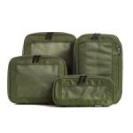 Aerotrunk Compression Packing Cubes for Travel - Luggage Organizer Bags - Double Zipper Packing Cubes for Suitcases (4-Pack, Olive Green)