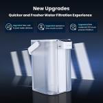 Waterdrop Electric Water Filter Pitcher, Dispenser, 200-Gallon Countertop Water Purifier, NSF/ANSI 401&53&42&372, Reduce PFAS, Lead, Chlorine, 15-Cup, White, with 1 Filter, Does not Lower TDS