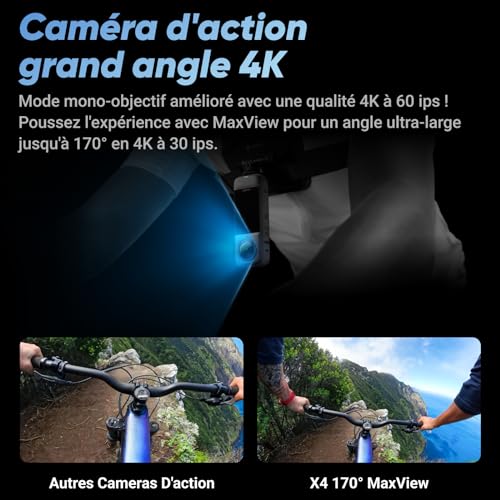 Insta360 X4 Lens Guards & 360 Action Camera