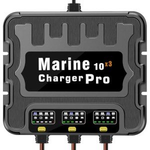 30A Waterproof Marine Battery Charger for 12V Boats