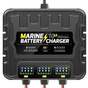 3 Bank 12V Smart Marine Battery Charger 30A