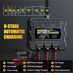 3 Bank 12V Smart Marine Battery Charger 30A