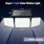 Daphino 2500LM Motion Sensor Solar Outdoor Lights