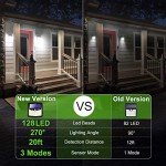 CLAONER 128 LED Outdoor Motion Sensor Solar Lights