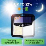 CLAONER 128 LED Outdoor Motion Sensor Solar Lights
