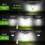 CLAONER 128 LED Outdoor Motion Sensor Solar Lights