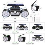 Ollivage Adjustable Solar Motion Security Wall Lights