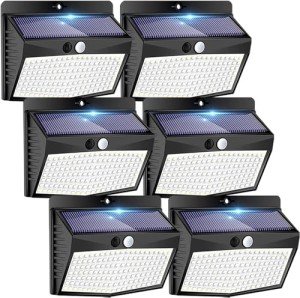 Peasur Solar Motion Sensor Outdoor Wall Lights