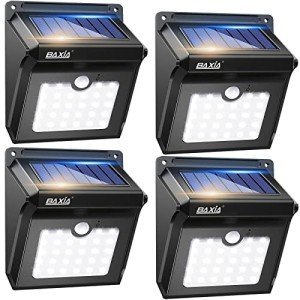 BAXIA TECHNOLOGY Solar Motion Sensor Outdoor Lights - 2 Pack