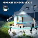 BAXIA TECHNOLOGY Solar Motion Sensor Outdoor Lights - 2 Pack