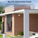 Solar LED Flood Lights with Remote Control - 2 Pack