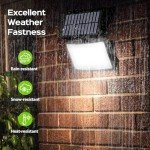 Solar LED Flood Lights with Remote Control - 2 Pack