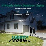 3000LM Solar Motion Sensor Wall Lights - 2 Pack