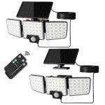 Lepro Solar Motion Sensor Outdoor Lights, 2 Pack