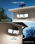 Lepro Solar Motion Sensor Outdoor Lights, 2 Pack