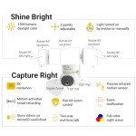 ON WATCH Wireless Solar Security Floodlight Camera