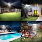 LETMY 3000LM Motion Sensor Solar Flood Lights - 2 Pack