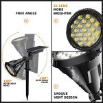 Solar Spot Lights with 21 LEDs - 2 Pack