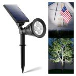 FALOVE Waterproof Solar Spot Lights for Outdoors