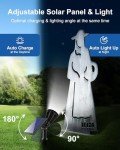 FALOVE Waterproof Solar Spot Lights for Outdoors