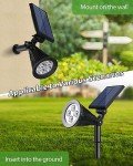 FALOVE Waterproof Solar Spot Lights for Outdoors