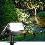 Auderwin 4-Pack Waterproof Solar Spot Lights