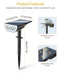 Outdoor Waterproof Solar Spot Lights with 3 Modes