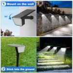 Solar Spot Lights for Outdoor Garden Decor - 2 Pack