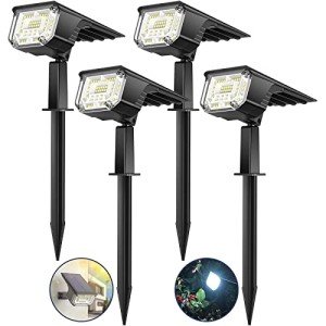 Outdoor Solar Spot Lights with 45 LEDs - 4 Pack
