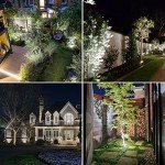 T-SUNUS Solar Landscape Spotlights with 9.8ft Cable