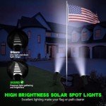 OSORD Solar Spot Lights for Flag and Garden