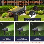 LEREKAM Outdoor Solar Spot Lights, 40 LEDs, 2 Pack