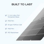EF ECOFLOW 125W Bifacial Solar Panels for Camping