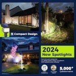 Auderwin Waterproof Solar Spot Lights - 2 Pack