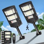 2 Pack Solar Street Lights with Motion Sensor