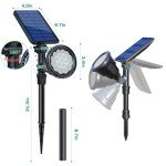 OSORD Solar Spot Lights for Flag and Garden
