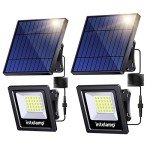 2 Pack Solar Flood Lights with Auto On/Off