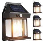 4-Pack Dusk to Dawn Solar Motion Sensor Lights